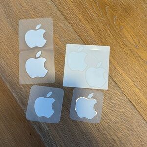 Apple logo sticker bundle assortment of 6